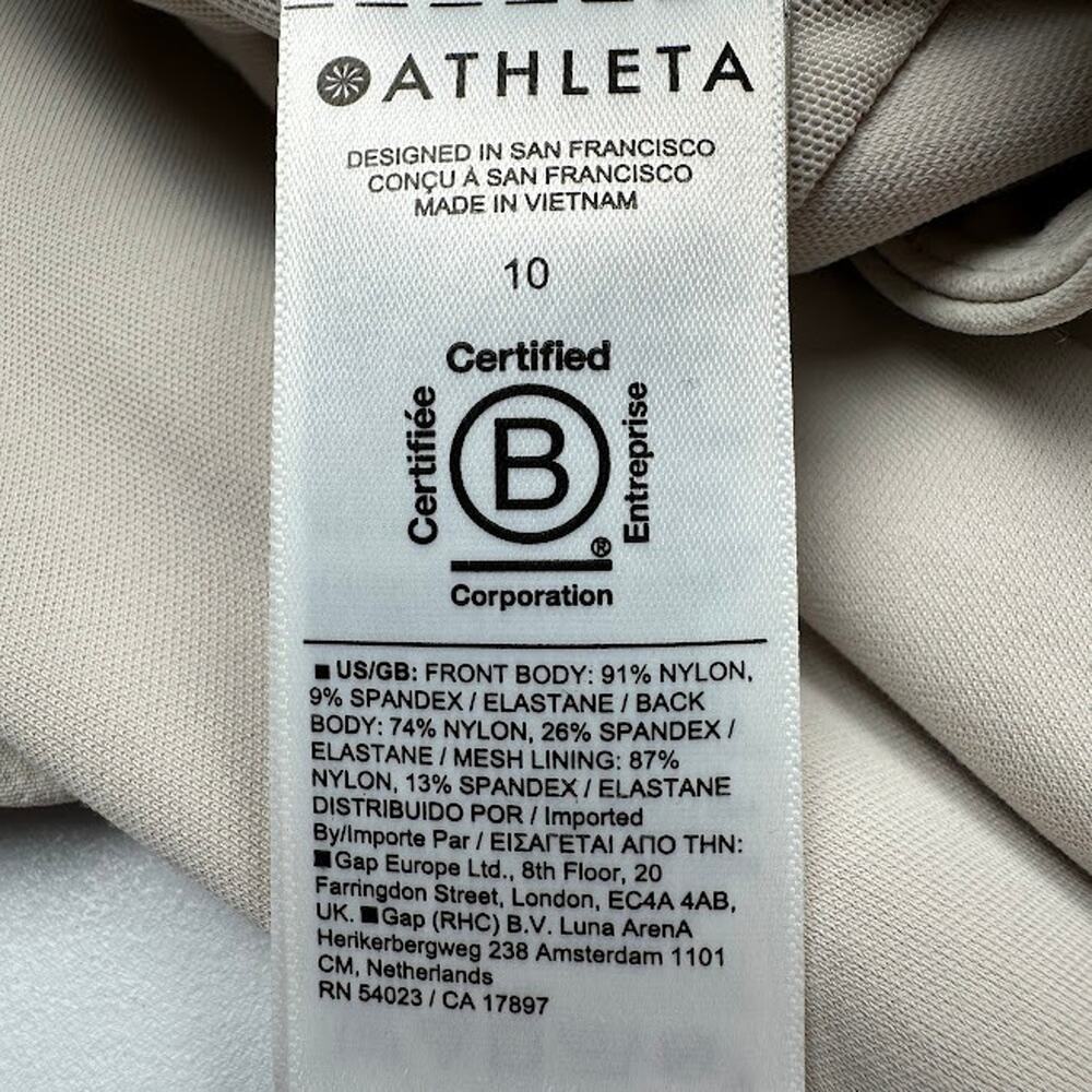 Athleta Headlands Hybrid Pants Womens 10 Cream Crop Stretch Comfort Minimalist - Picture 9 of 15